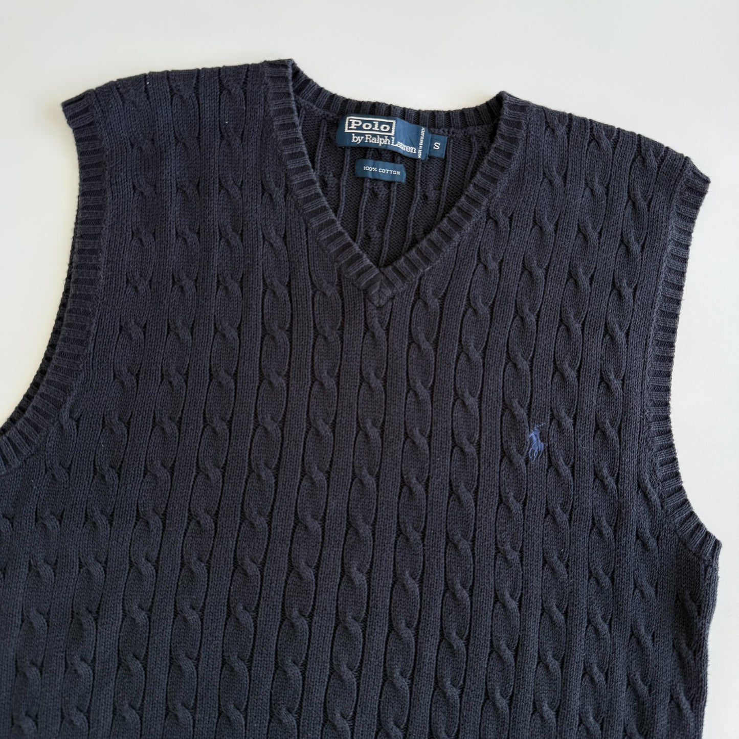Ralph Lauren Cable Knit Vest - Small