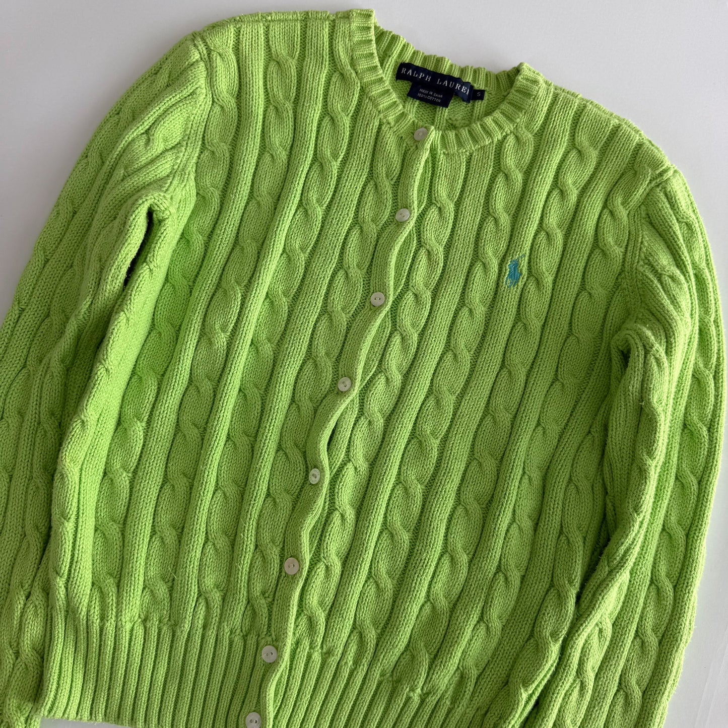 Ralph Lauren Cable Knit Cardigan - Small