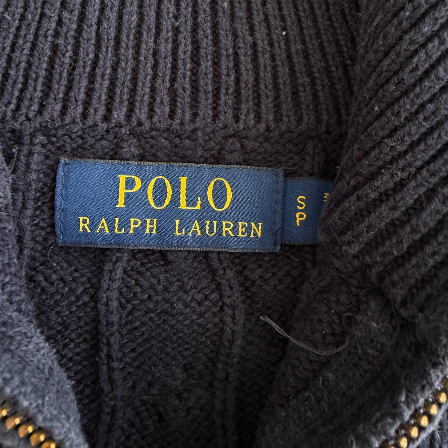 Ralph Lauren Cable Knit Quarter Zip - Small