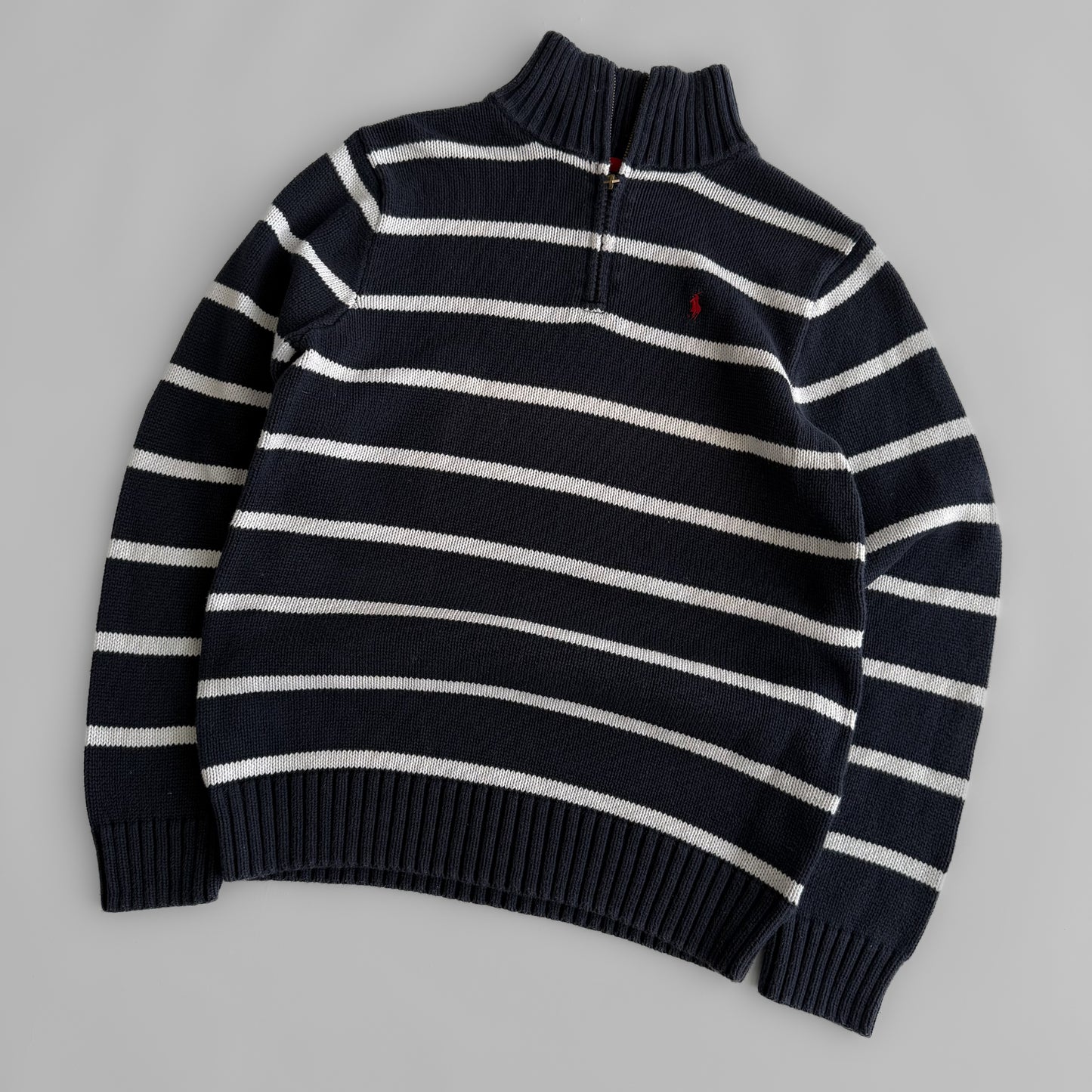 Ralph Lauren Striped Quarter Zip - Small