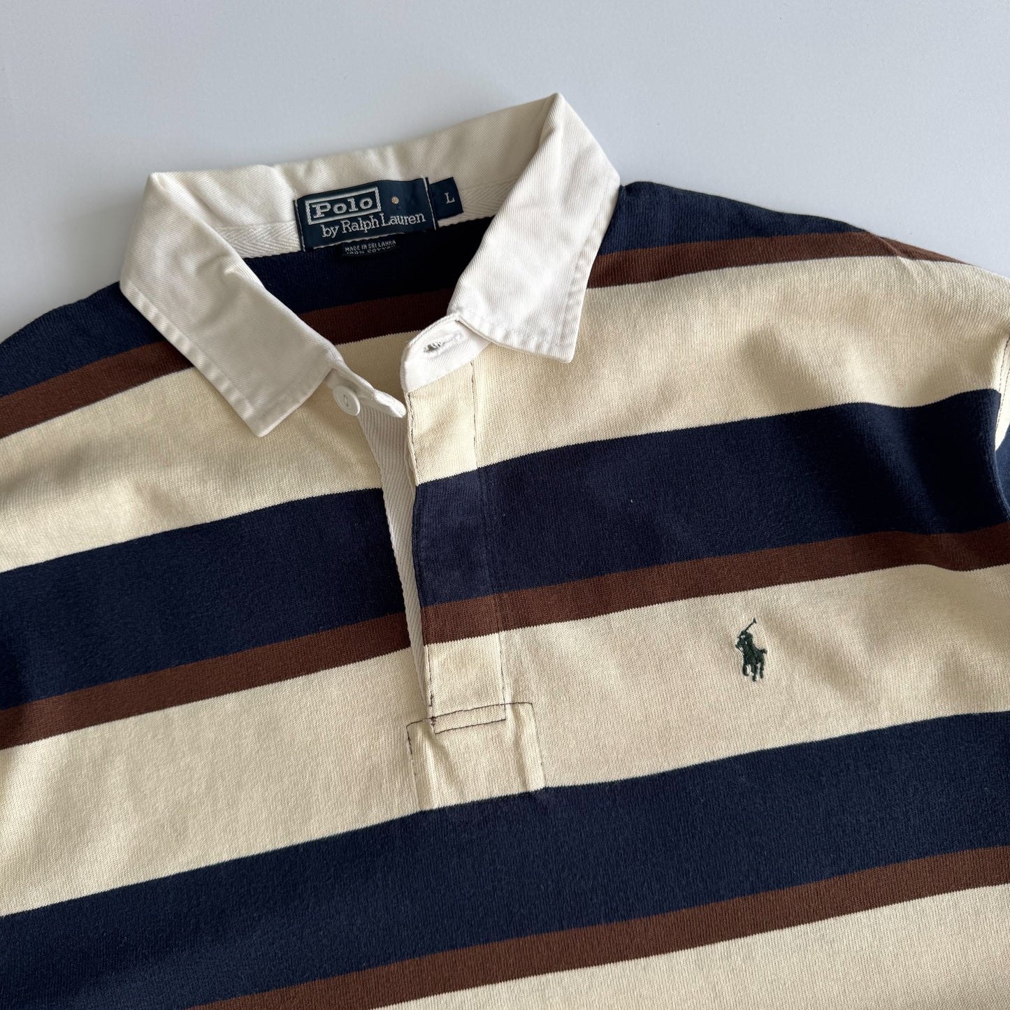 Rare Ralph Lauren Striped Rugby - Large