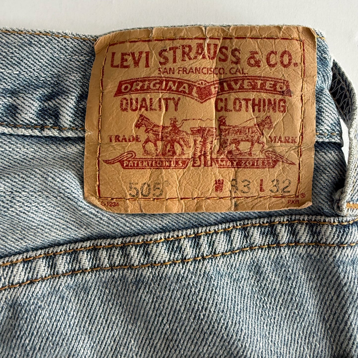 Levis 505 Straight Leg Jeans - 33 X 32