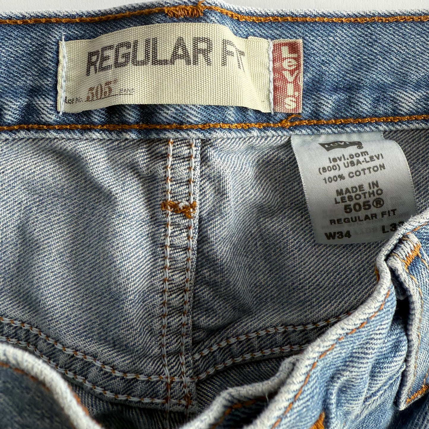 Levis 505 Straight Leg Jeans - 34”