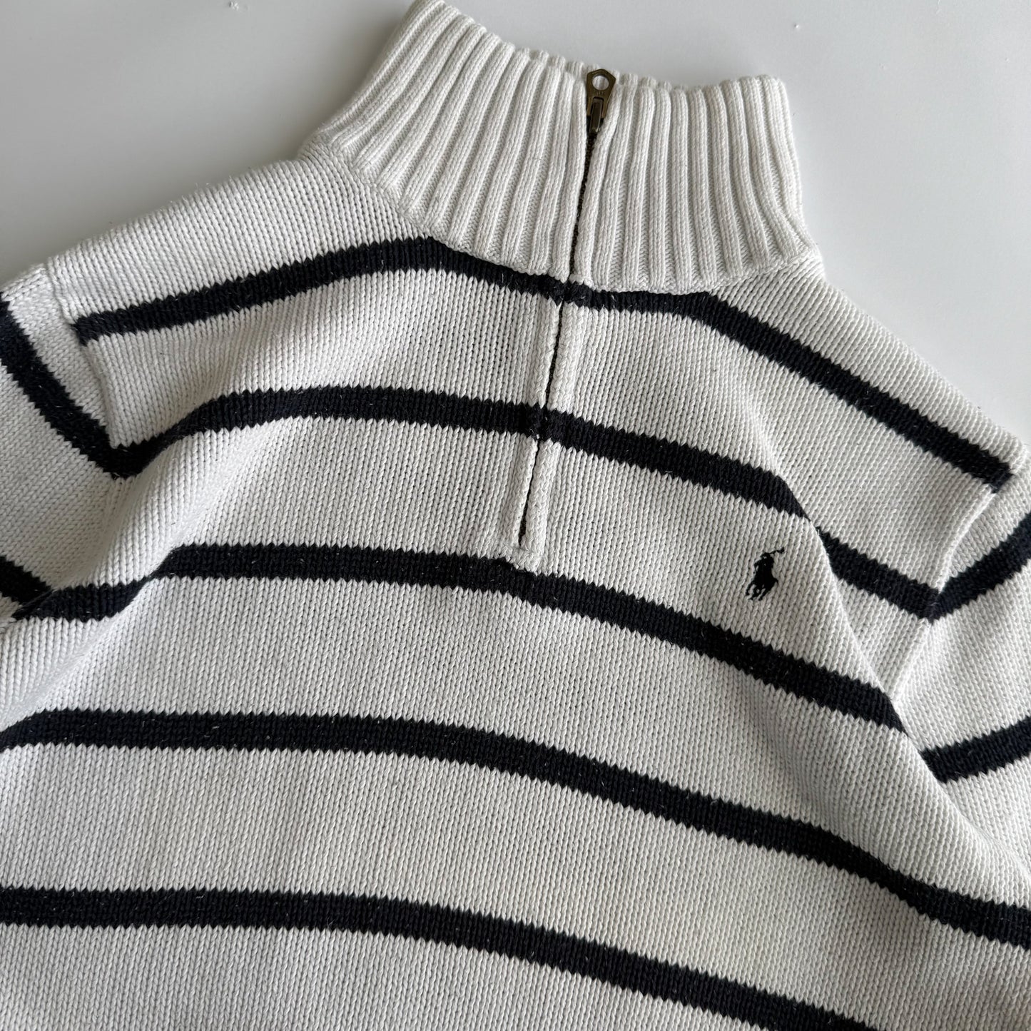 Ralph Lauren Striped Quarter Zip - Small