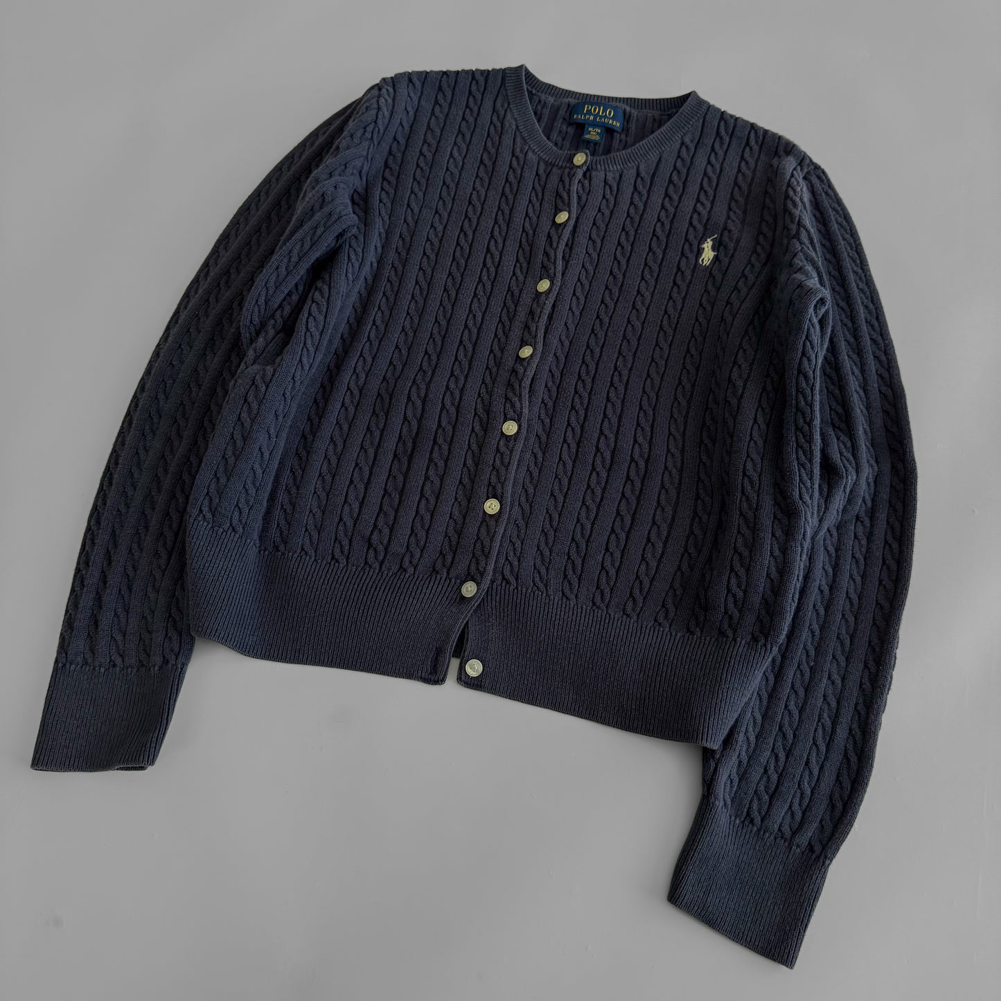 Ralph Lauren Cable Knit Cardigan - Small