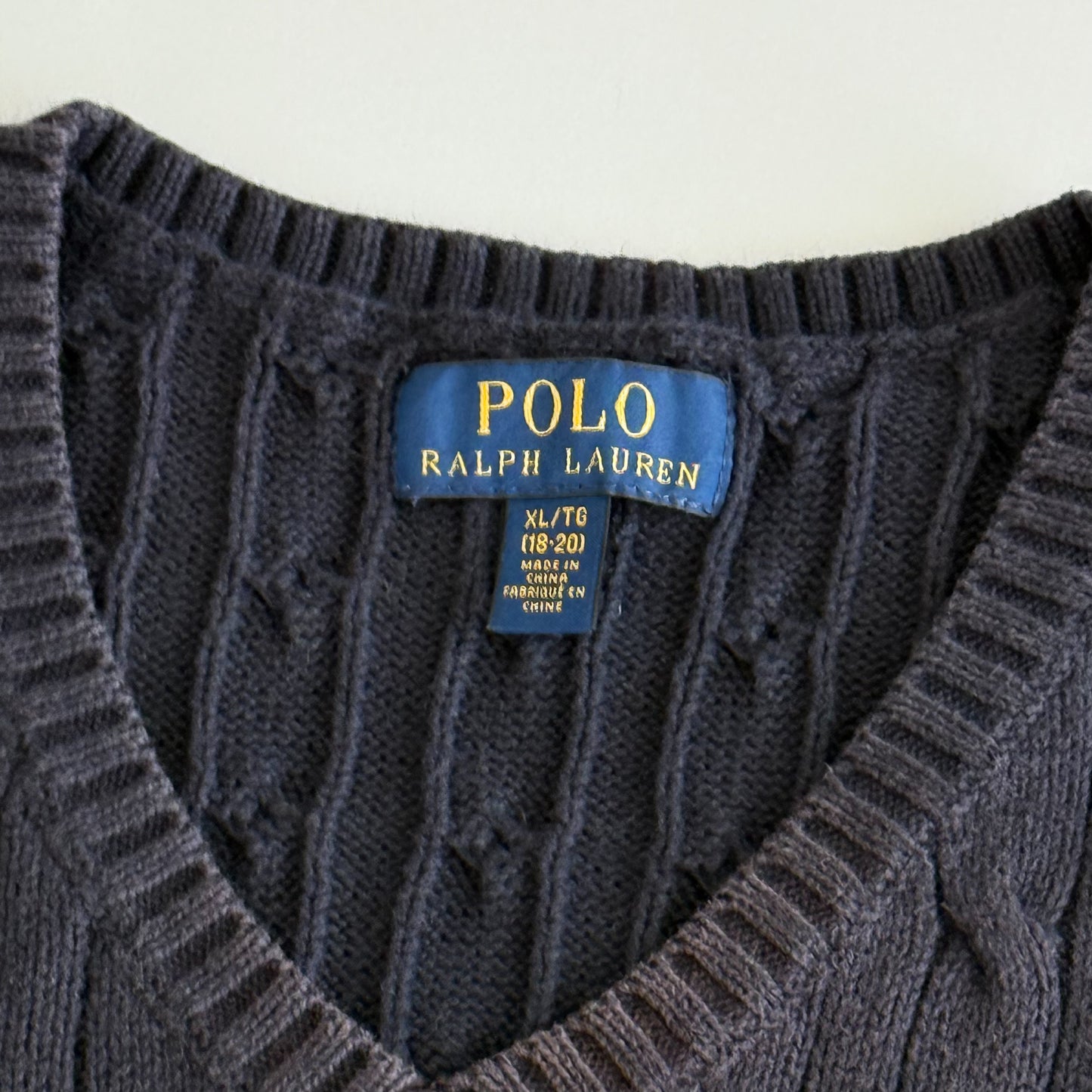 Ralph Lauren Cable Knit Vest - Large