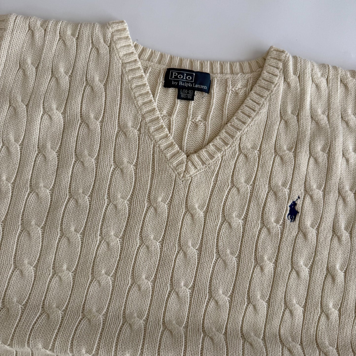 Ralph Lauren Cable Knit Vest - Medium