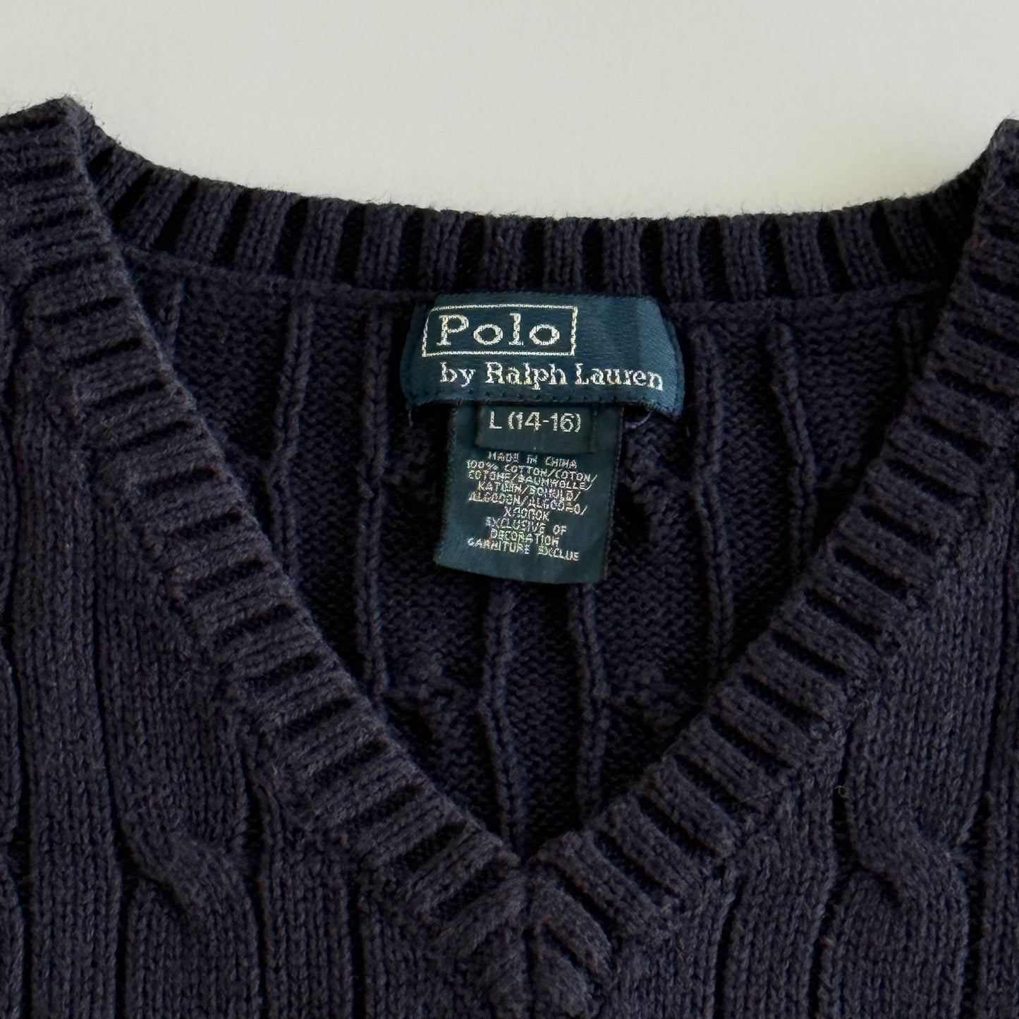 Ralph Lauren Cable Knit Vest - Small