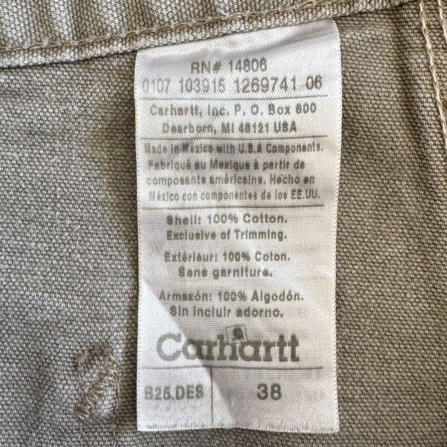 Carhartt Carpenter Shorts - 38”