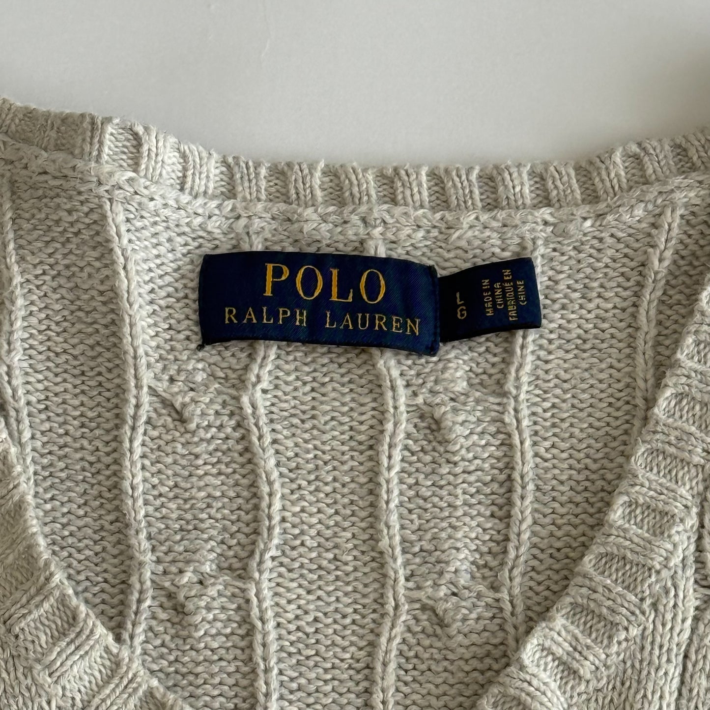 Ralph Lauren Cable Knit Vest - Large