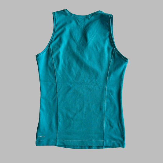 Y2K Adidas V-Neck Activewear Tank - XL