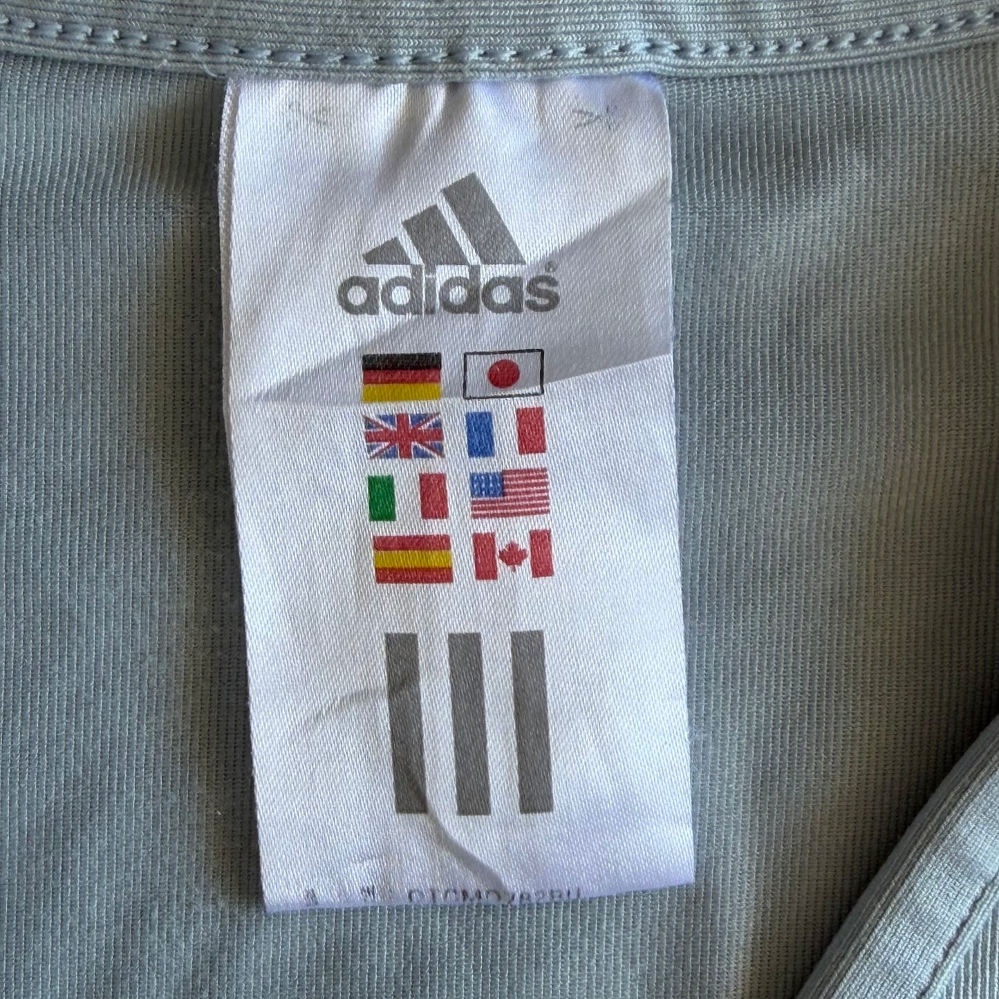 Y2K Adidas Three Stripe Synched Activewear Top - S
