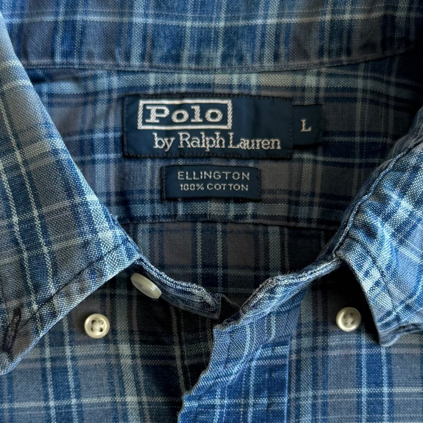 90s Polo Ralph Lauren Checkered Button Up Shirt - L