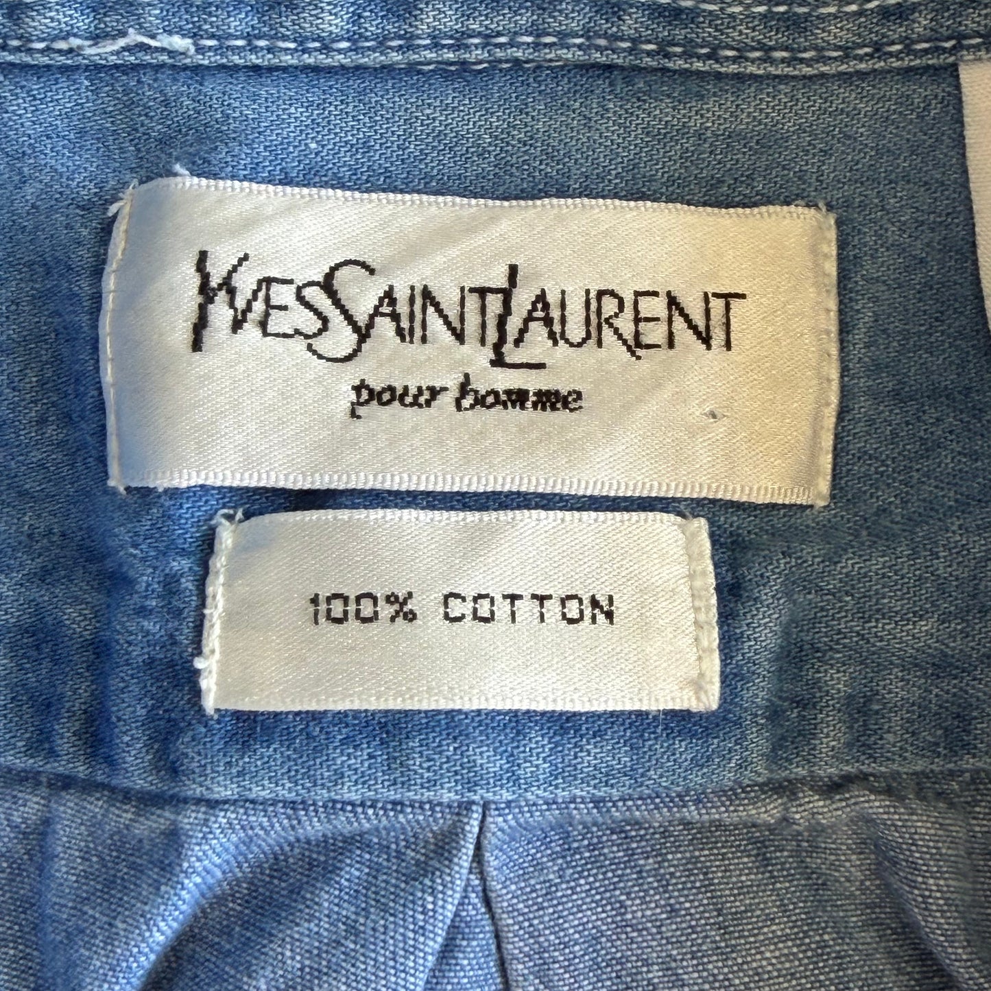 90s Yves Saint Laurent Denim Button Up Shirt - L
