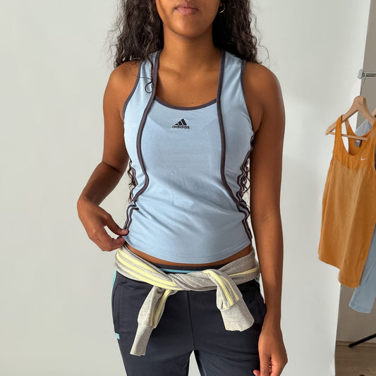 Y2K Adidas Square Neck Activewear Tank - M