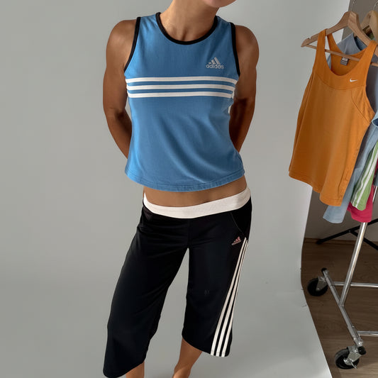 90s Adidas Striped Ringer Tank - L