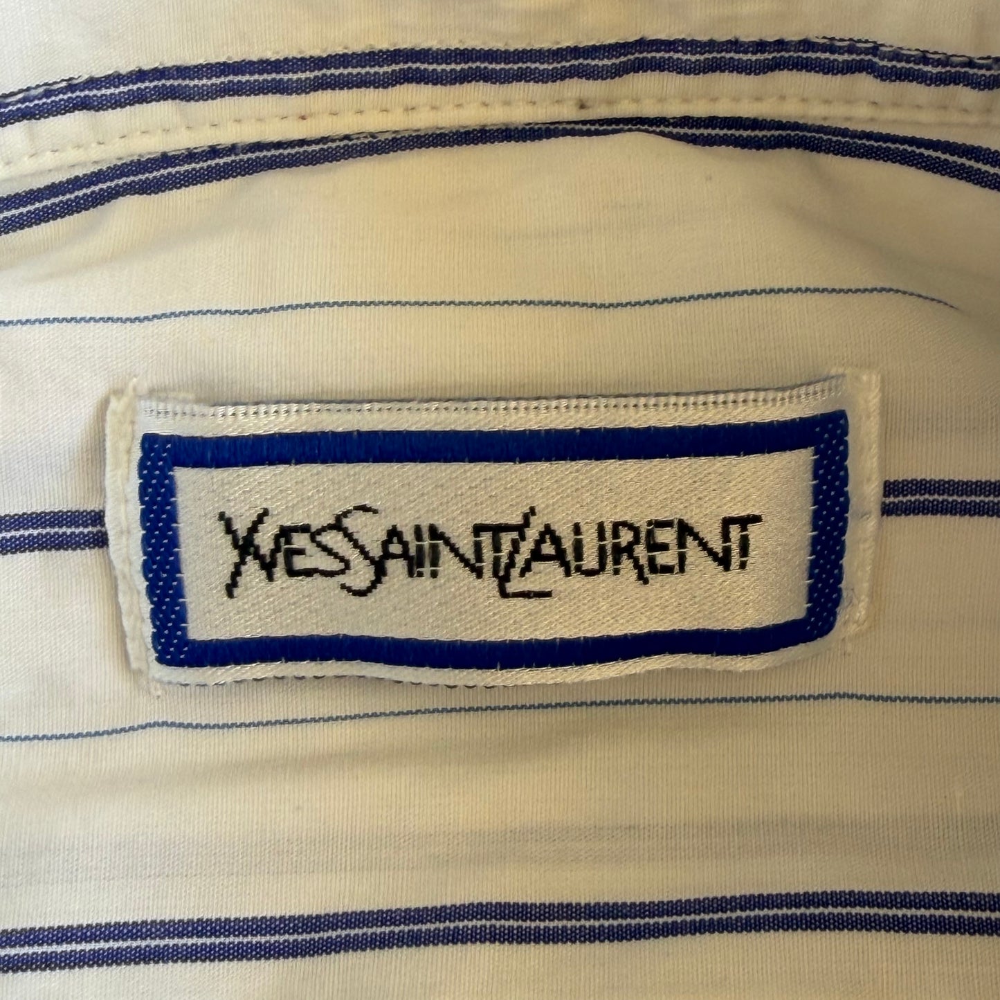 90s Yves Saint Laurent Striped Button Up Shirt - L