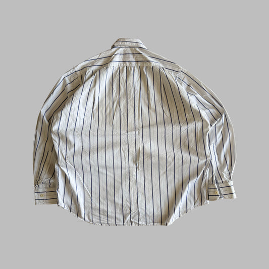 90s Yves Saint Laurent Striped Button Up Shirt - L