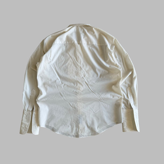 90s Yves Saint Laurent Pleated Front Button Up Shirt - M