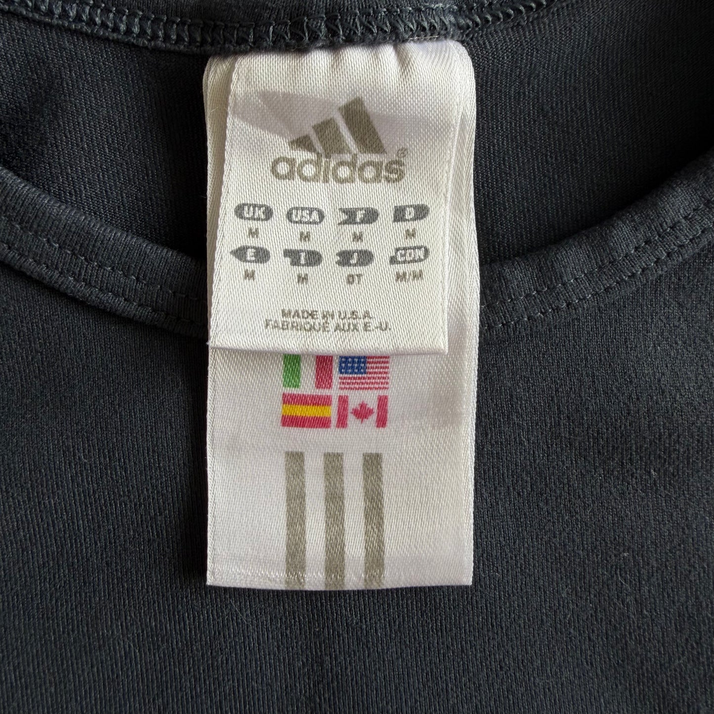 Y2K Adidas Three Stripe Activewear Tank - S