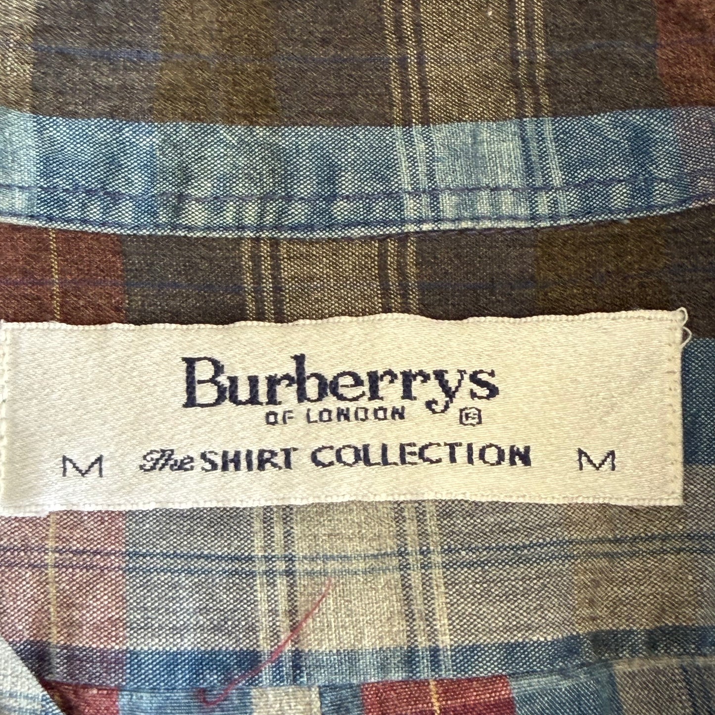 90s Burberry Checkered Button Up Shirt - M