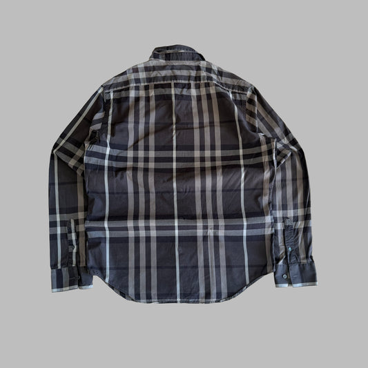 Y2K Burberry Button Up Shirt - M