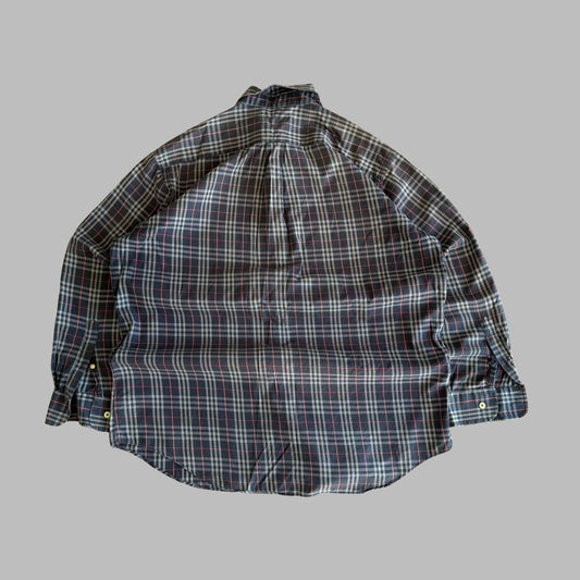 Y2K Burberry Button Up Shirt - XL