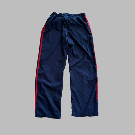 Y2K Adidas Three Stripe Straight Leg Track Pants - L