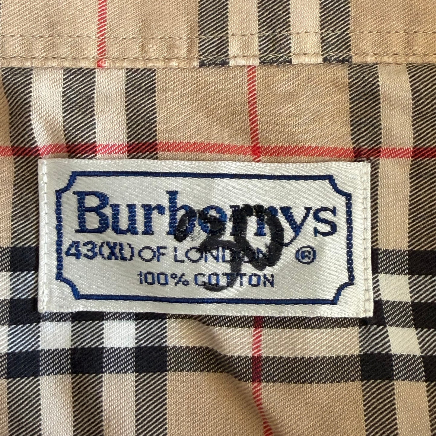 90s Burberry Nova Check Button Up Shirt - XL