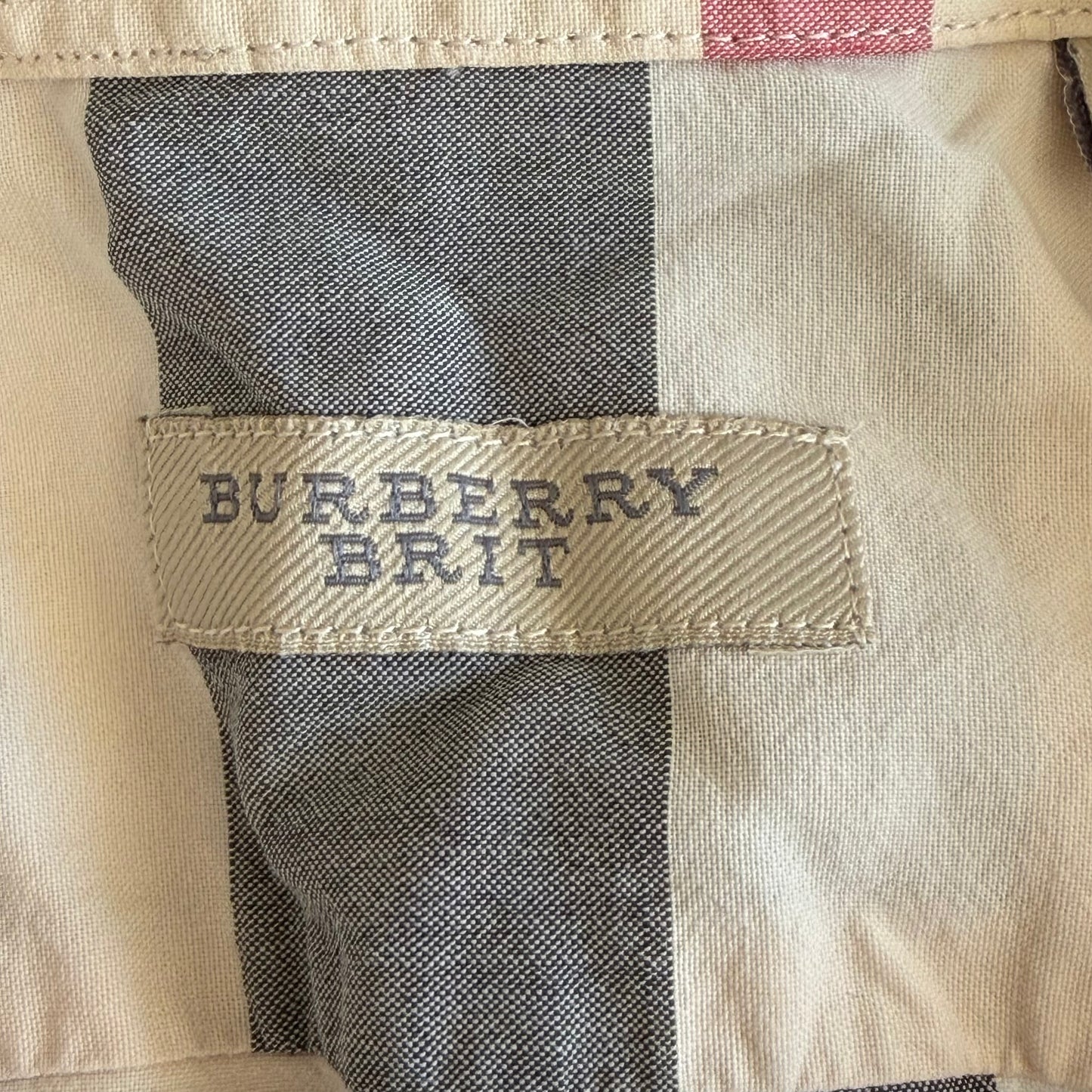 Y2K Burberry Lightweight Button Up Shirt - S