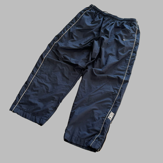Y2K Nike Striped Wide Leg Track Pants - L