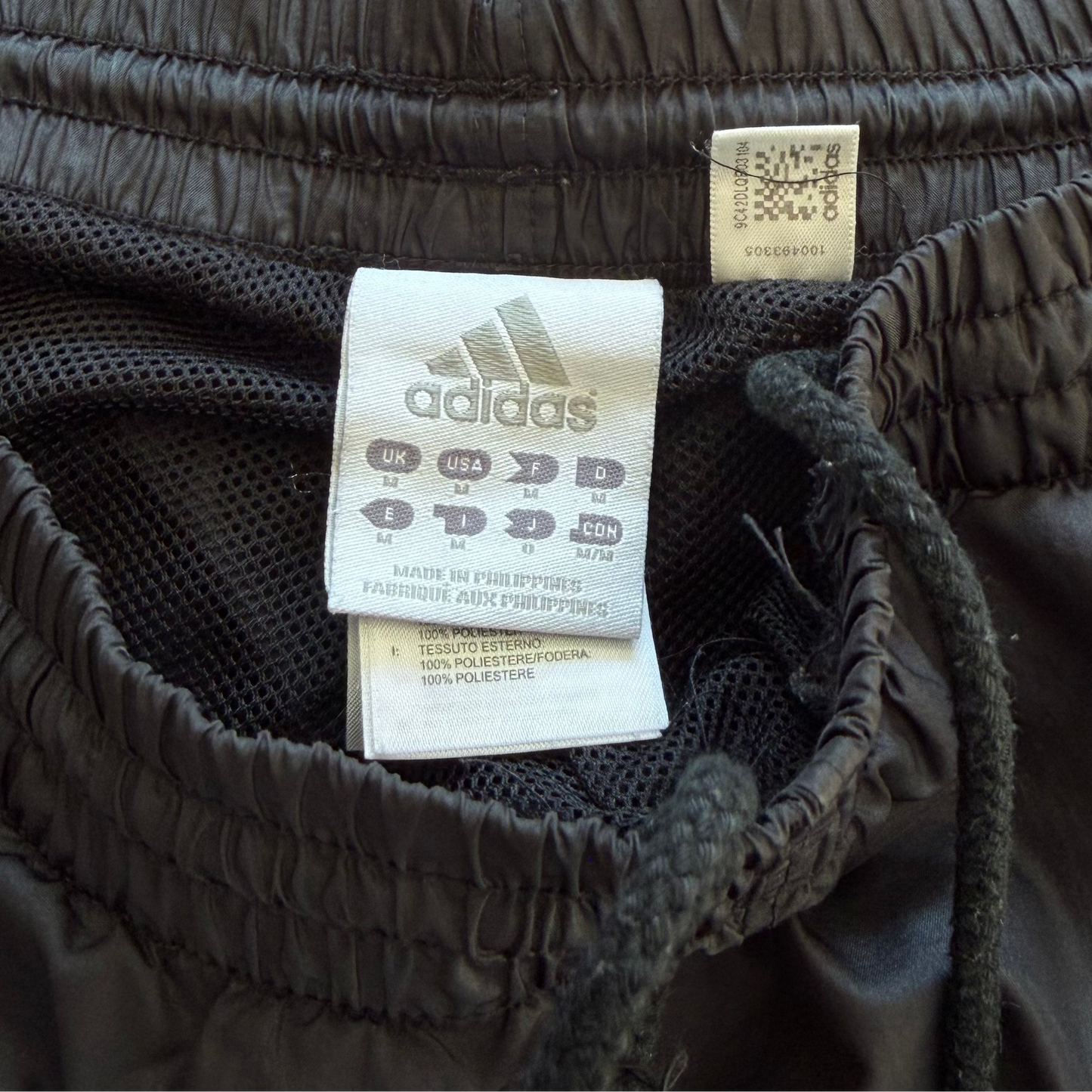 Y2K Adidas Three Stripe Baggy Track Pants - M