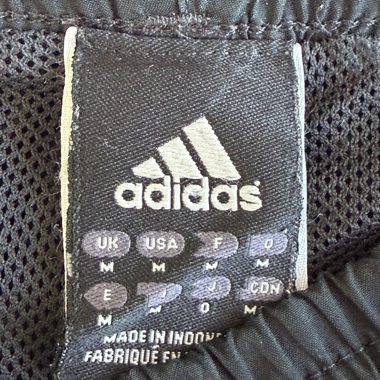 Y2K Adidas Wide Leg Three Stripe Track Pants - M