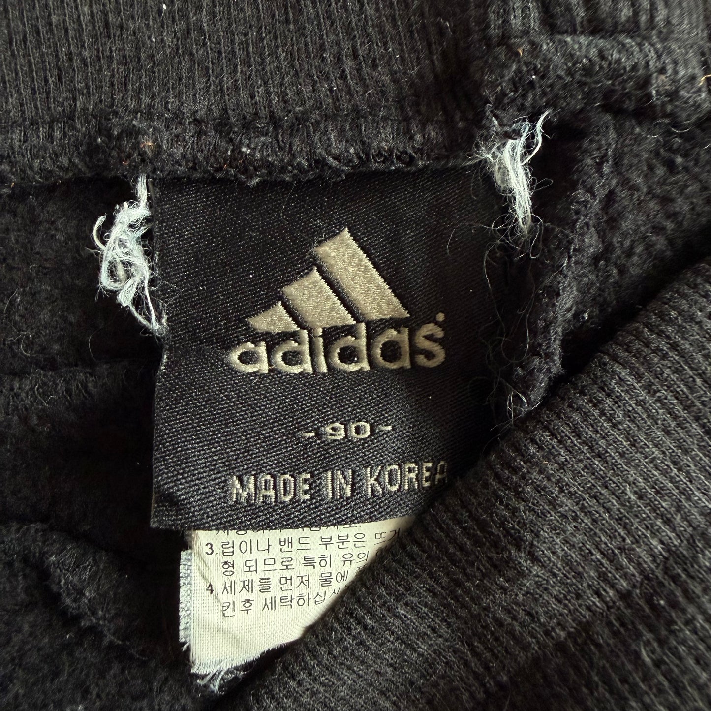 Y2K Adidas Straight Leg Three Stripe Heavyweight Track Pants - S