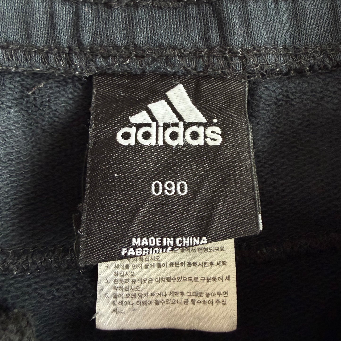 Y2K Adidas Straight Leg Three Stripe Heavyweight Track Pants - M