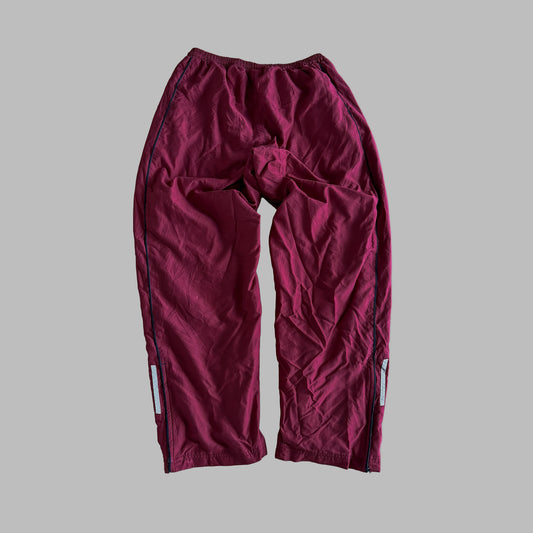 Y2K Adidas Striped Baggy Track Pants - M