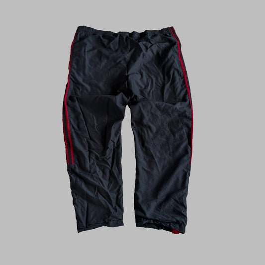 90s Adidas Three Stripe Wide Leg Track Pants - L