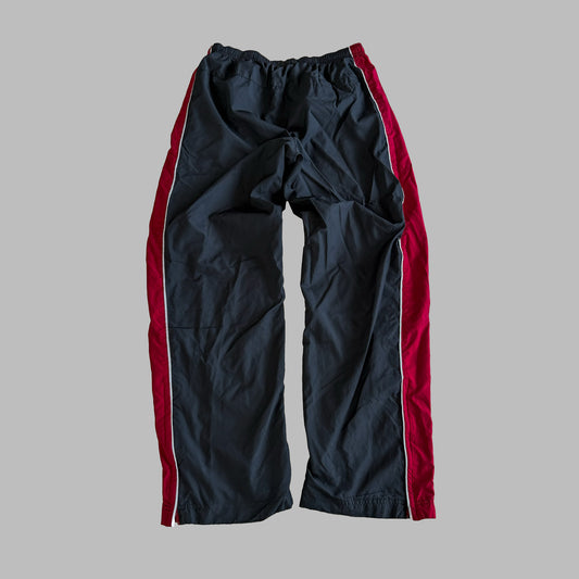 Y2K Nike Striped Wide Leg Track Pants - M