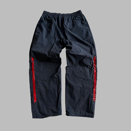 Y2K Nike Wide Leg Striped Track Pants - XL