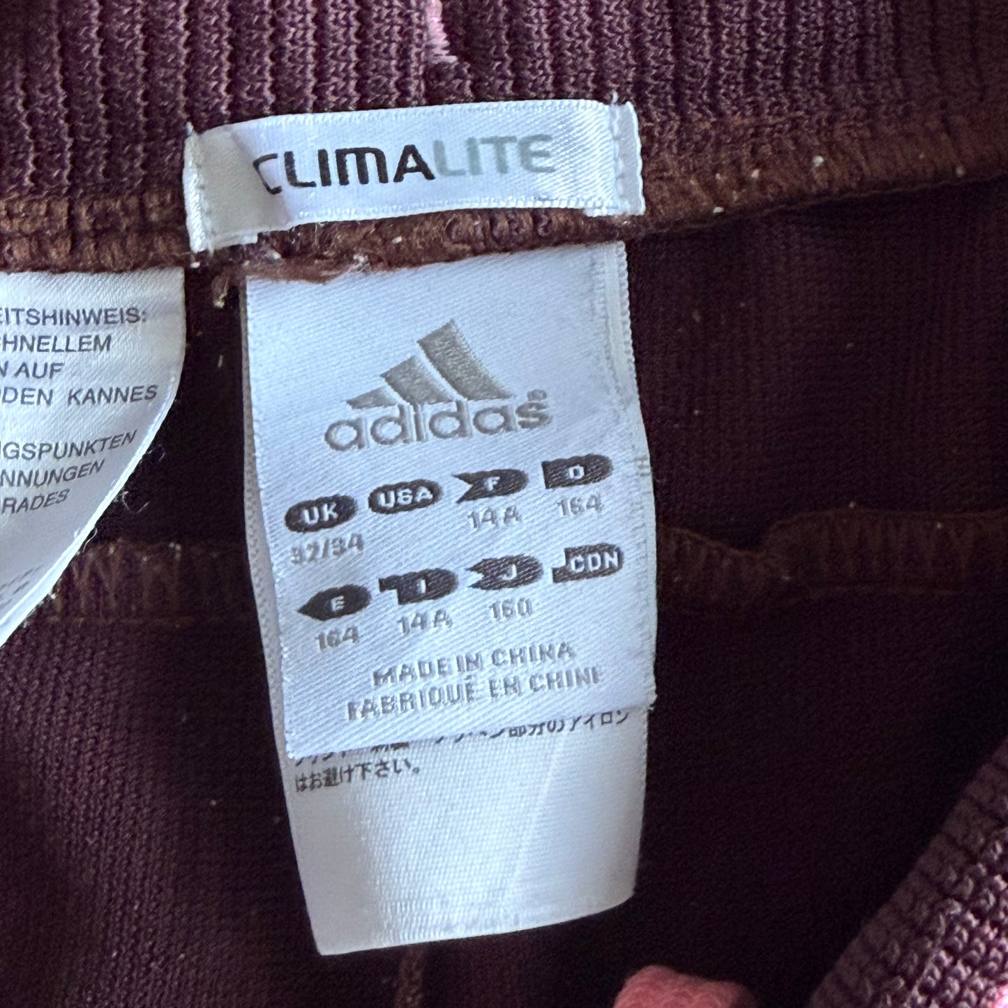 Y2K Adidas Three Stripe Straight Leg Track Pants - S