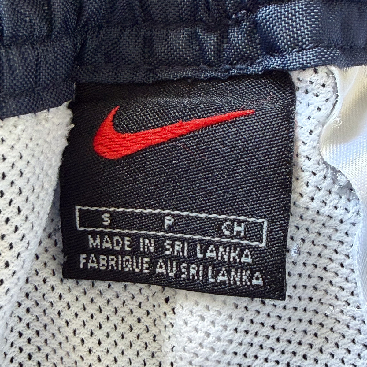 90s Nike Wide Leg Spell Out Track Pants - S