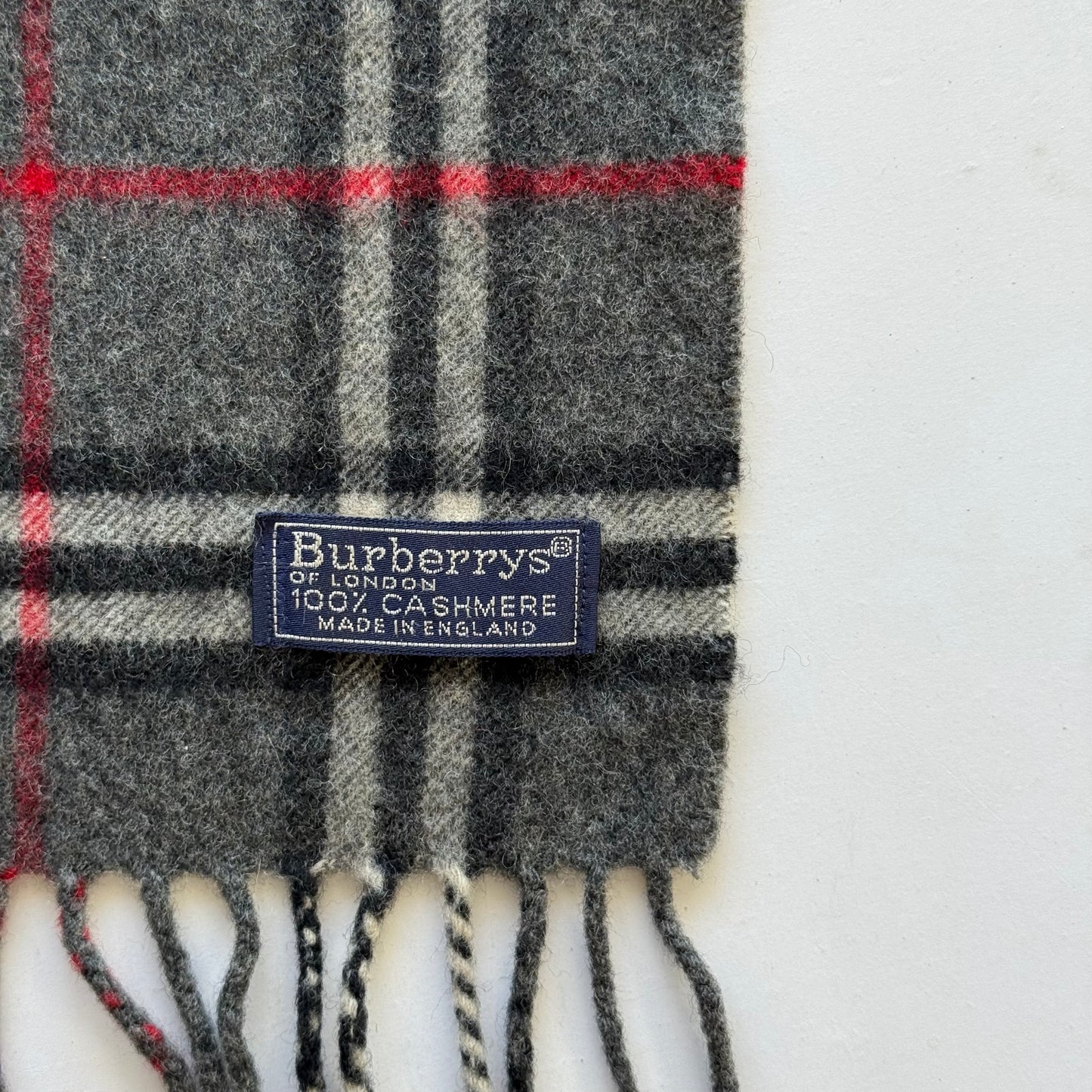 90s Burberry Lambswool Check Scarf