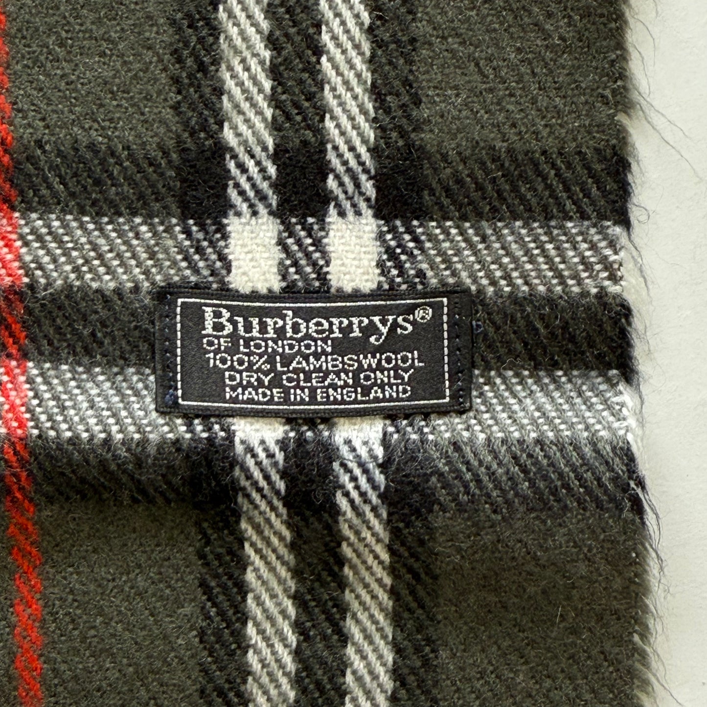 90s Burberry Lambswool Check Scarf