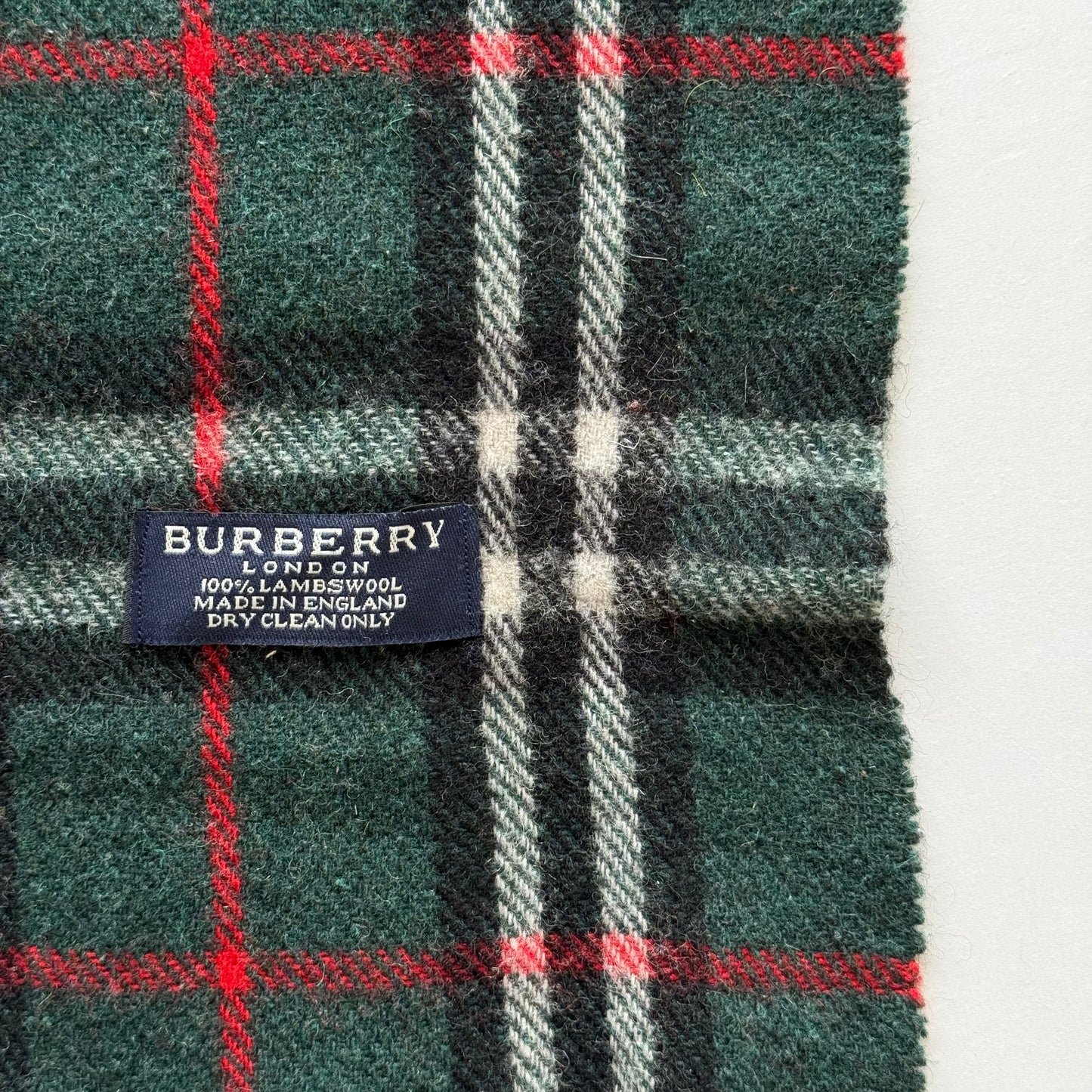 Y2K Burberry Lambswool Check Scarf