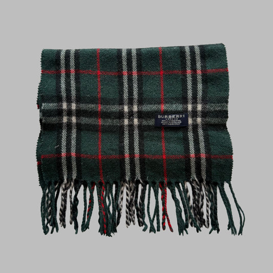 Y2K Burberry Lambswool Check Scarf