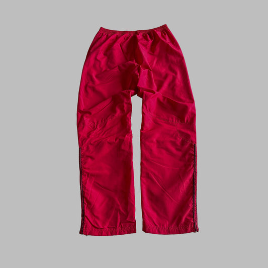 Y2K Adidas Three Stripe Wide Leg Track Pants - S