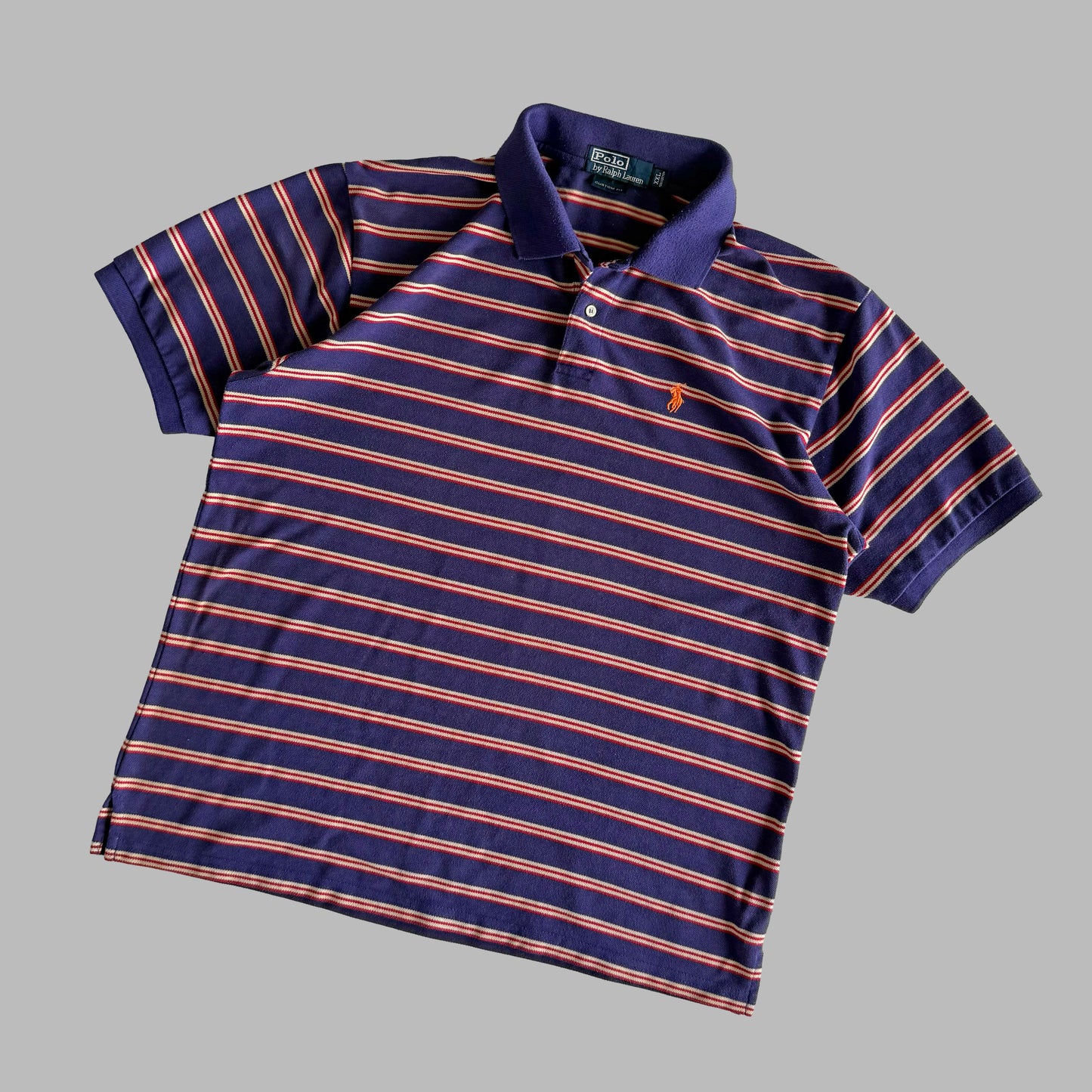 Ralph Lauren Striped Polo Shirt - Large