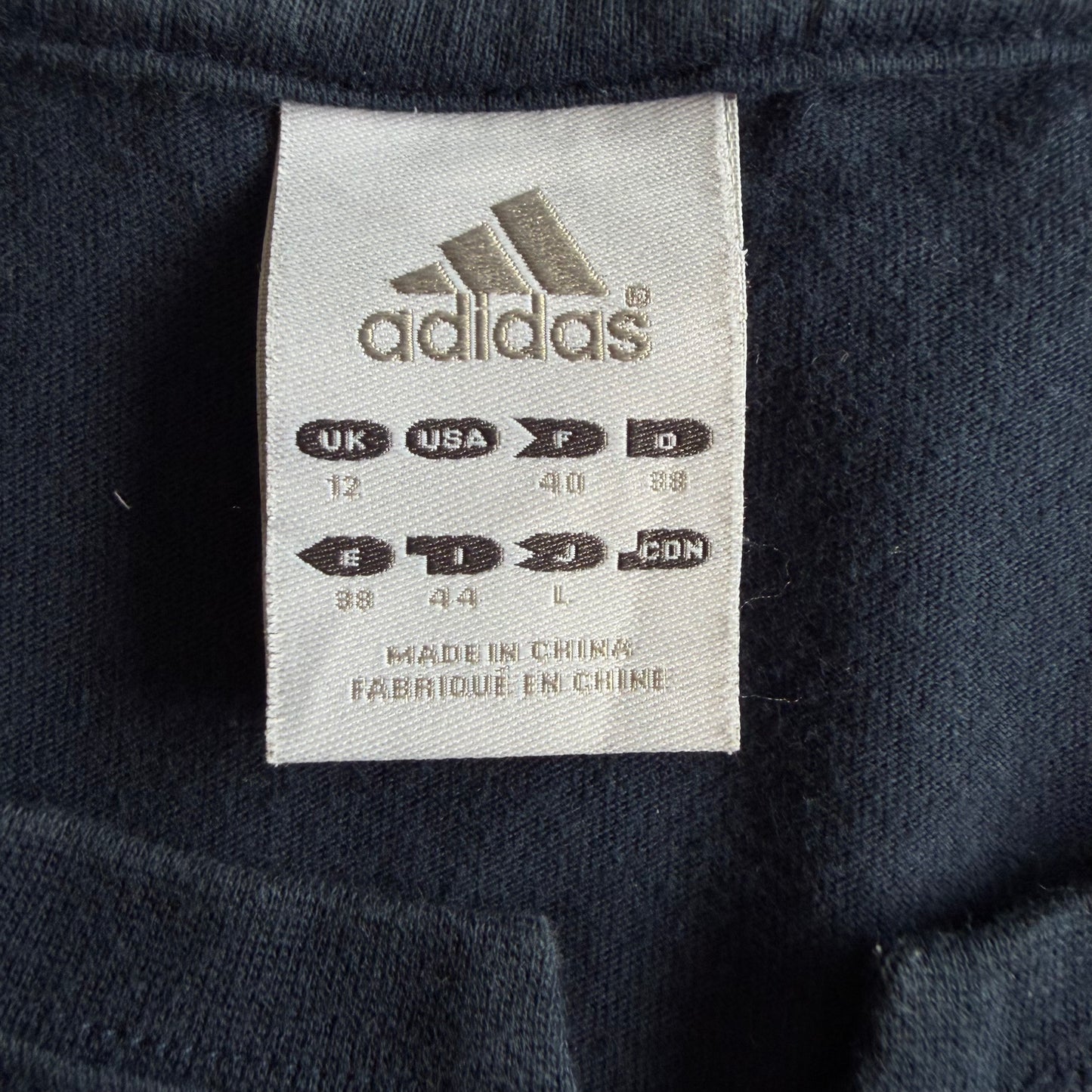Y2K Adidas Split Neck Spell Out Baby Tee - M/L