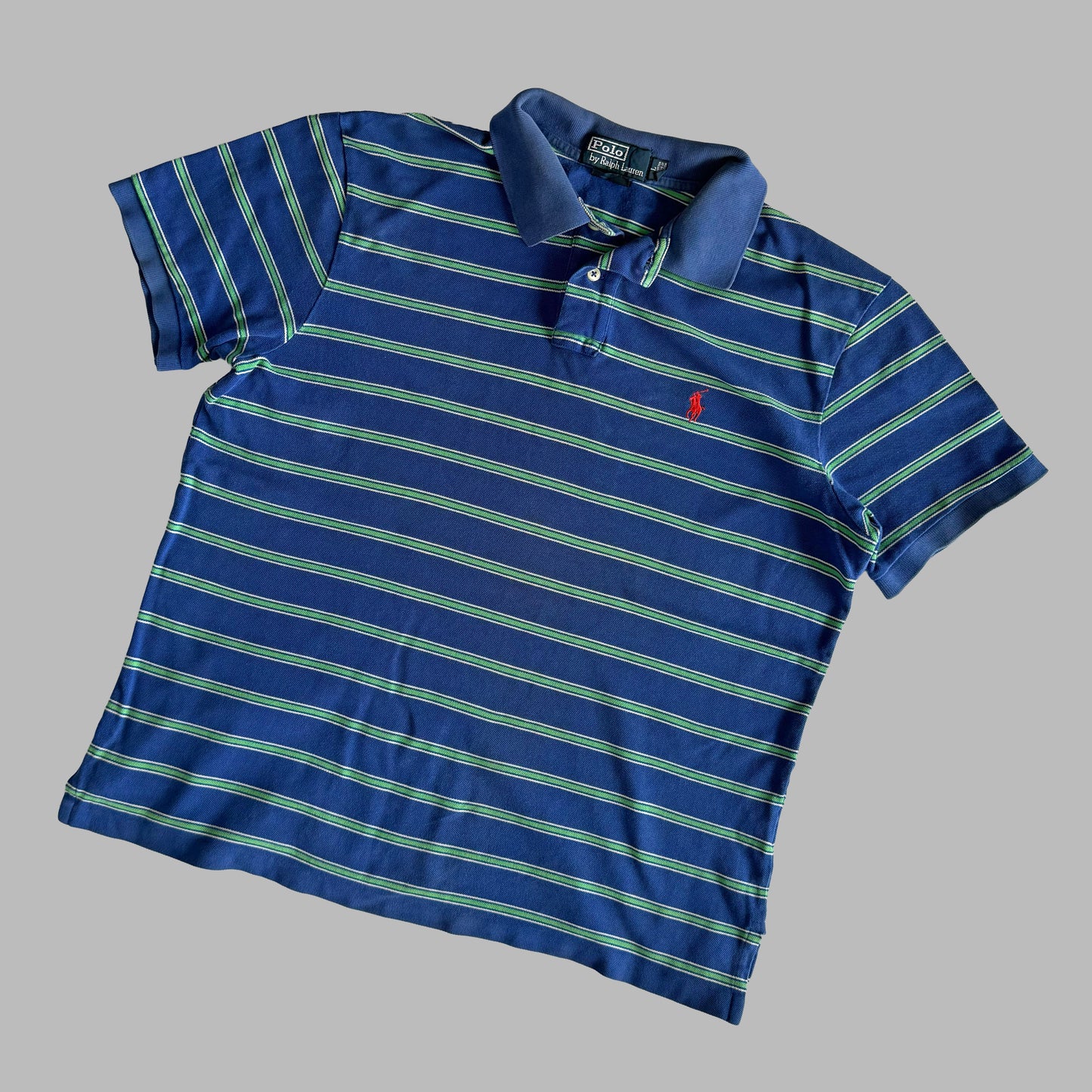 Ralph Lauren Striped Polo Shirt - Large
