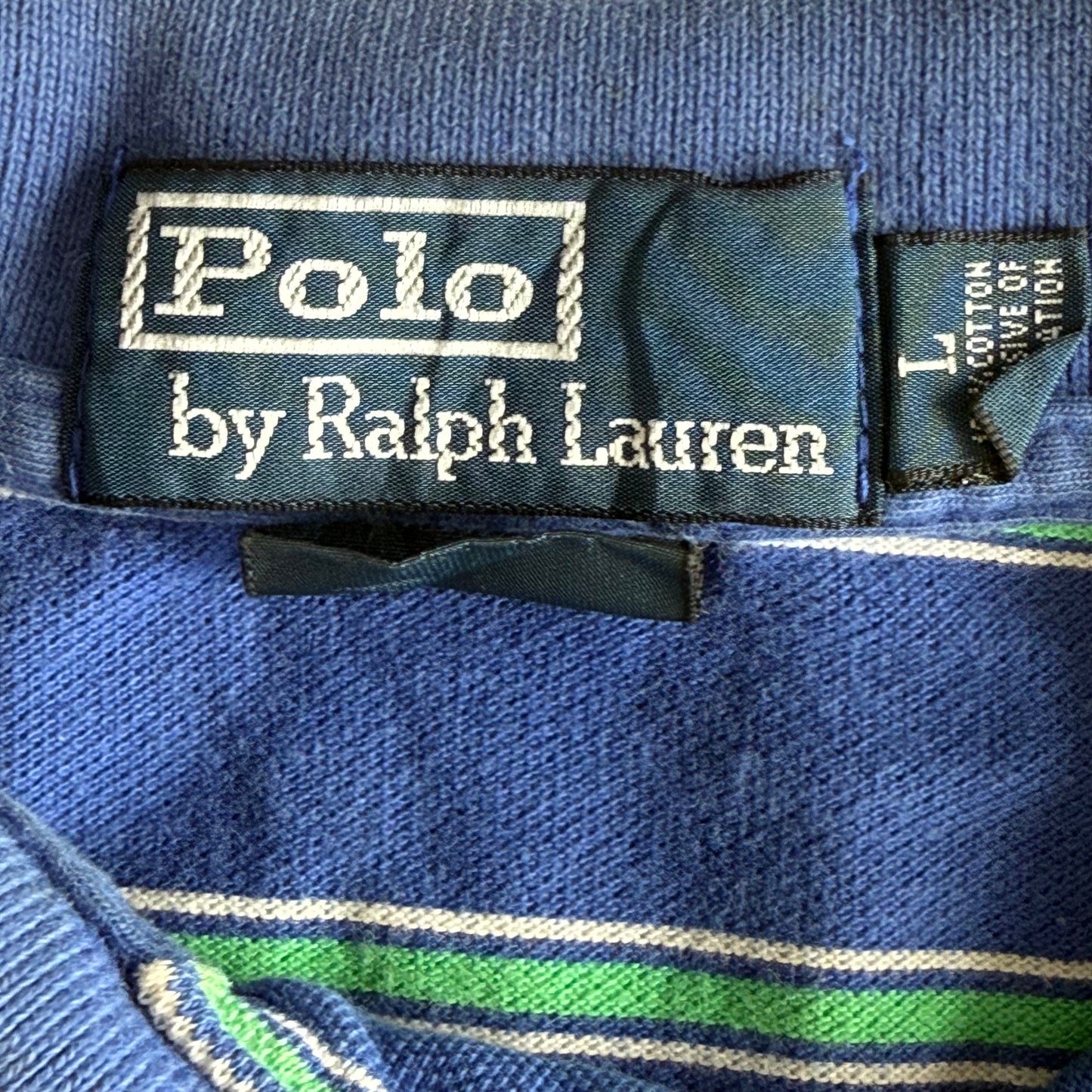 Ralph Lauren Striped Polo Shirt - Large